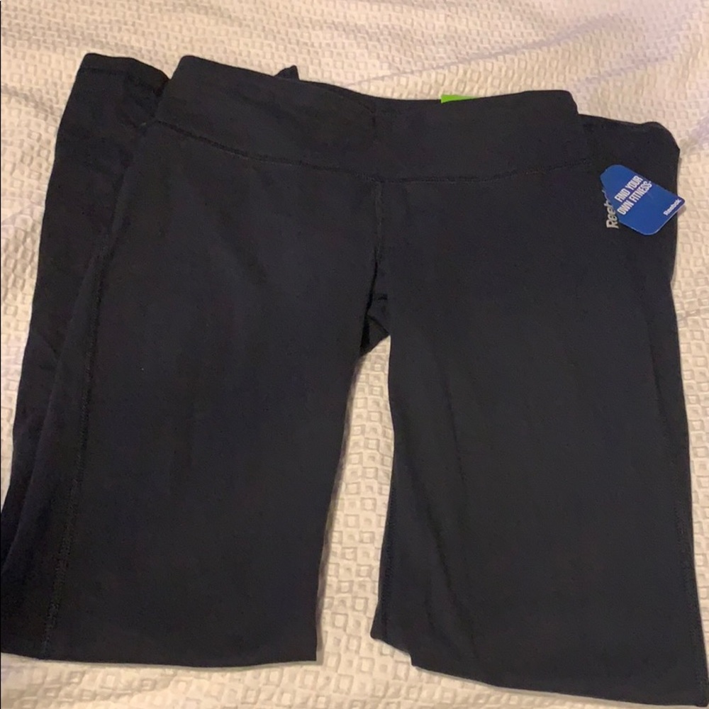 Reebok slim black athletic pants
